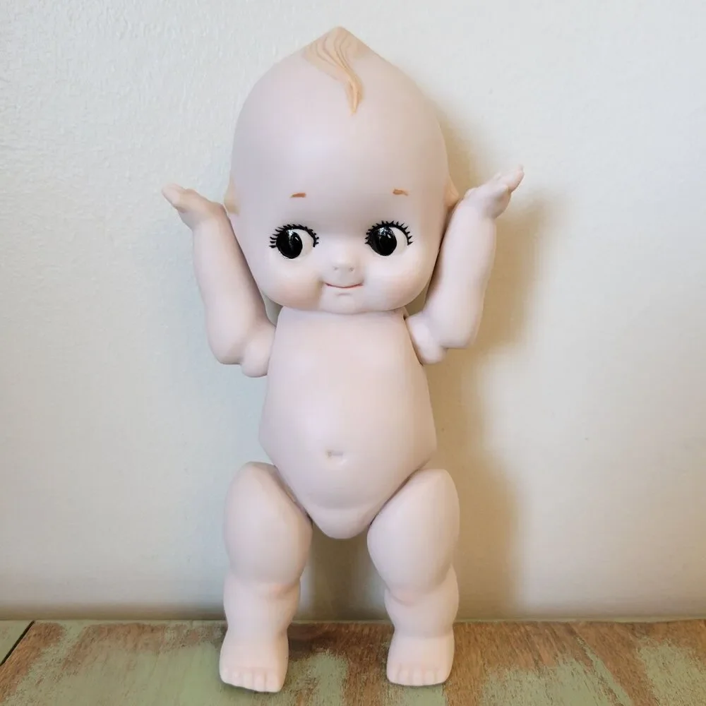 Rare CERAMIC Kewpie Doll • Made in Japan • Jointed Arms & Legs • 7.5